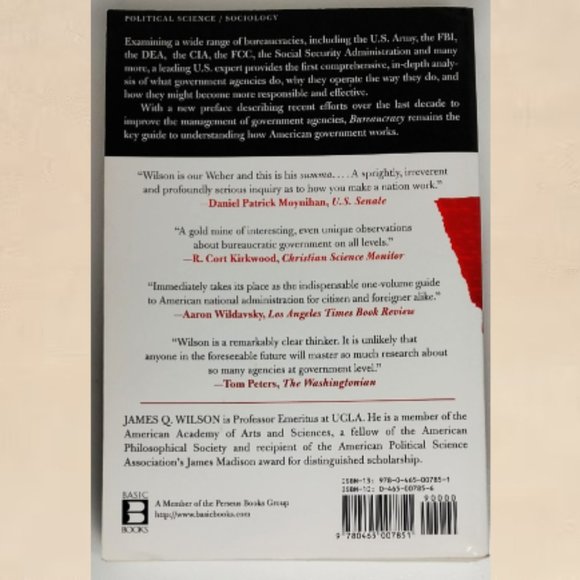 Political Science Reference Book Bureaucracy by James Q Wilson Government Study - Picture 2 of 4